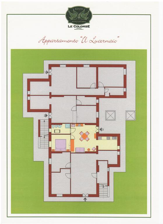 Agriturismo Le Colombe Ассізі Номер фото